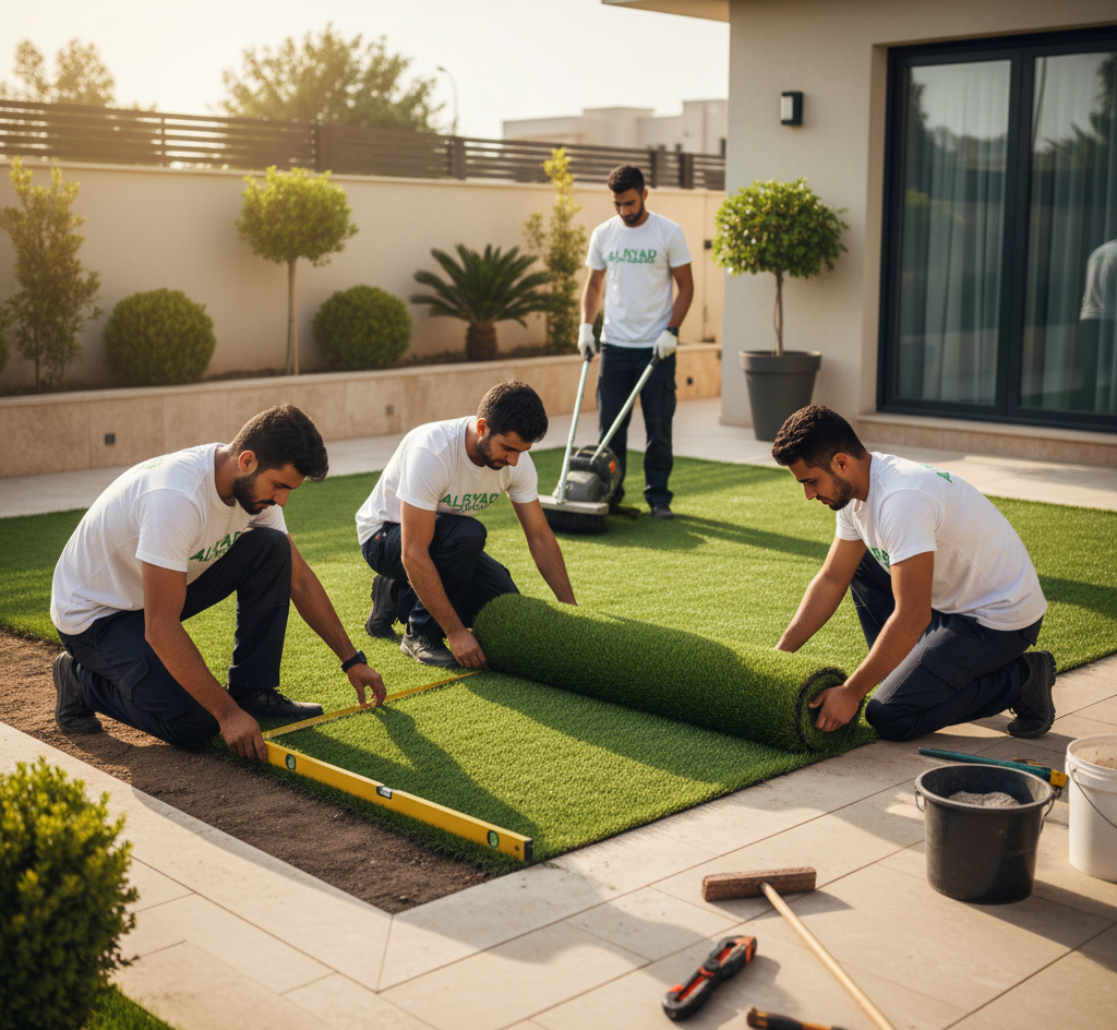 أهم النصائح لتركيب العشب الصناعي