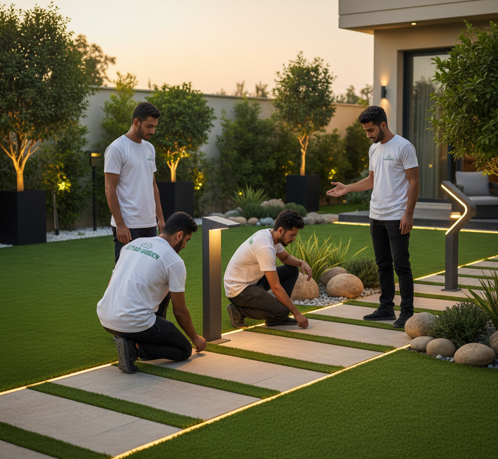 ديكورات واضاءة حدائق